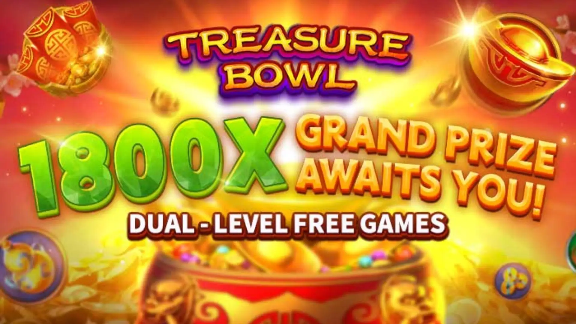 Multiplicadores Treasure Bowl mzmz - 7777x Máximo com Tigela Dourada
